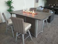 Pub height rectangle patio dining table