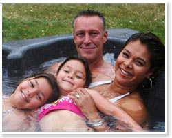 Hot Tub Sale, edmonton family in hot tub